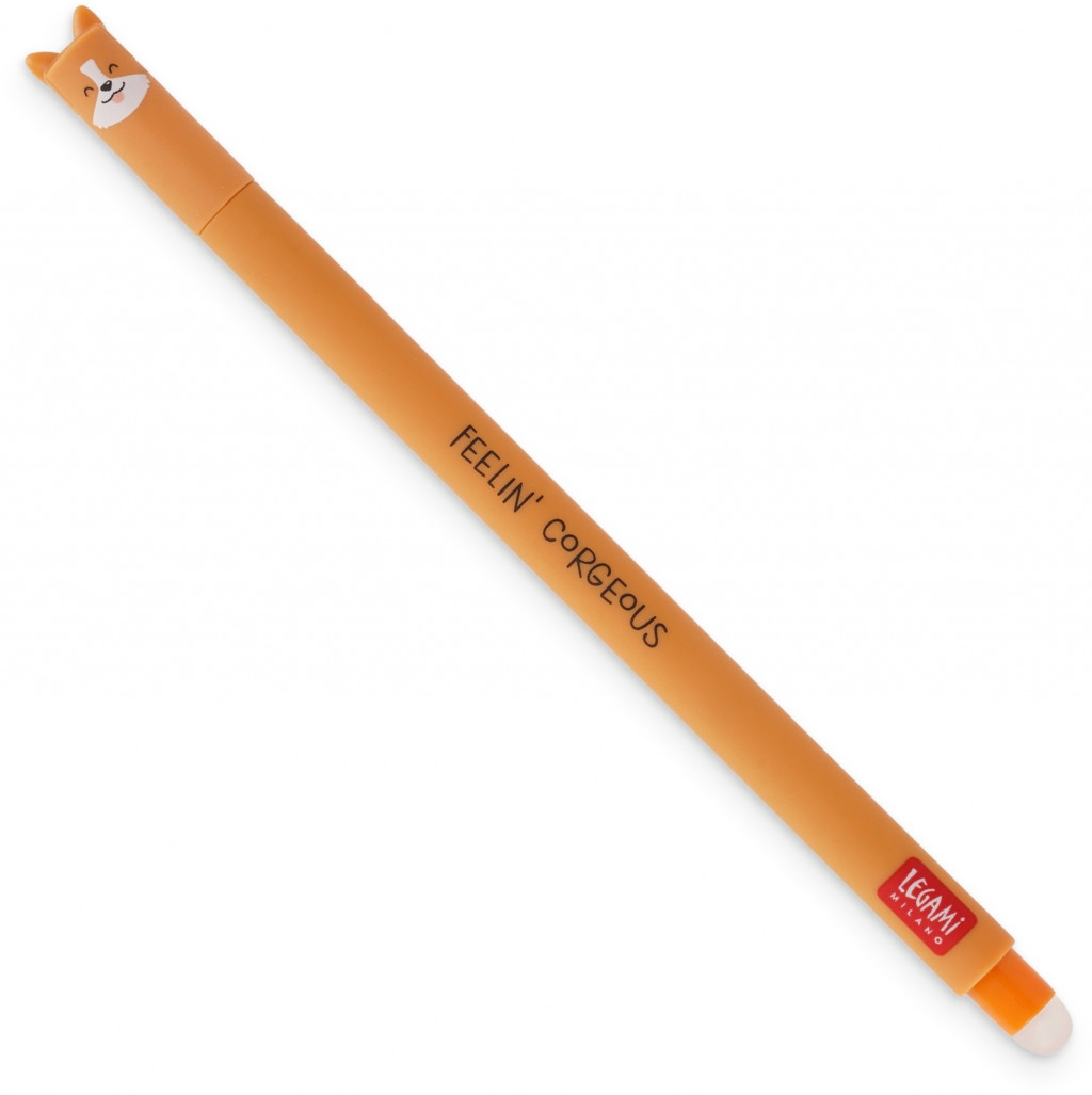 Legami Gumovacie pero Legami Erasable Gel Pen - Erasable Pen - Corgi - Black Ink