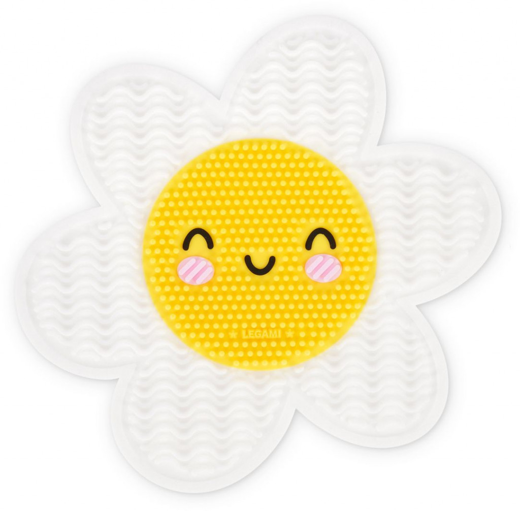 Legami Podložka na čistenie kozmetických štetcov Legami Make-Up Brush Cleaning Pad - Brush It Off! - Daisy