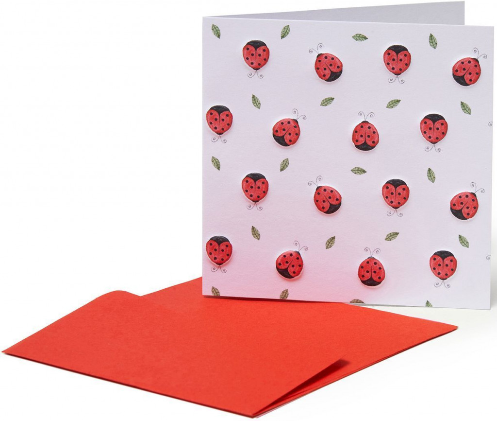 Legami Mini prianie s obálkou Legami – Lienky