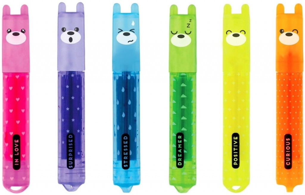 Legami Súprava zvýrazňovačov Legami Teddy'S Mood - Set Of 6 Mini Highlighters