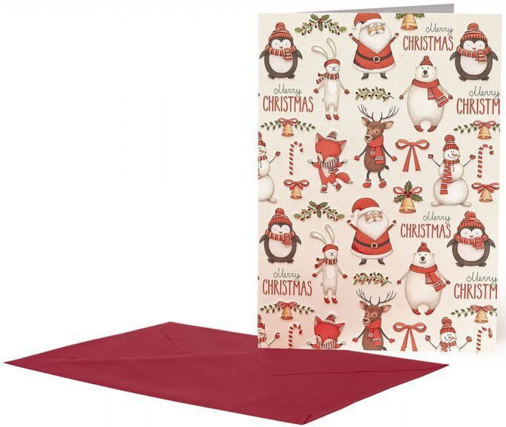 Legami Vianočné prianie Legami Christmas Greeting Cards - 11,5X17 - Christmas Characters