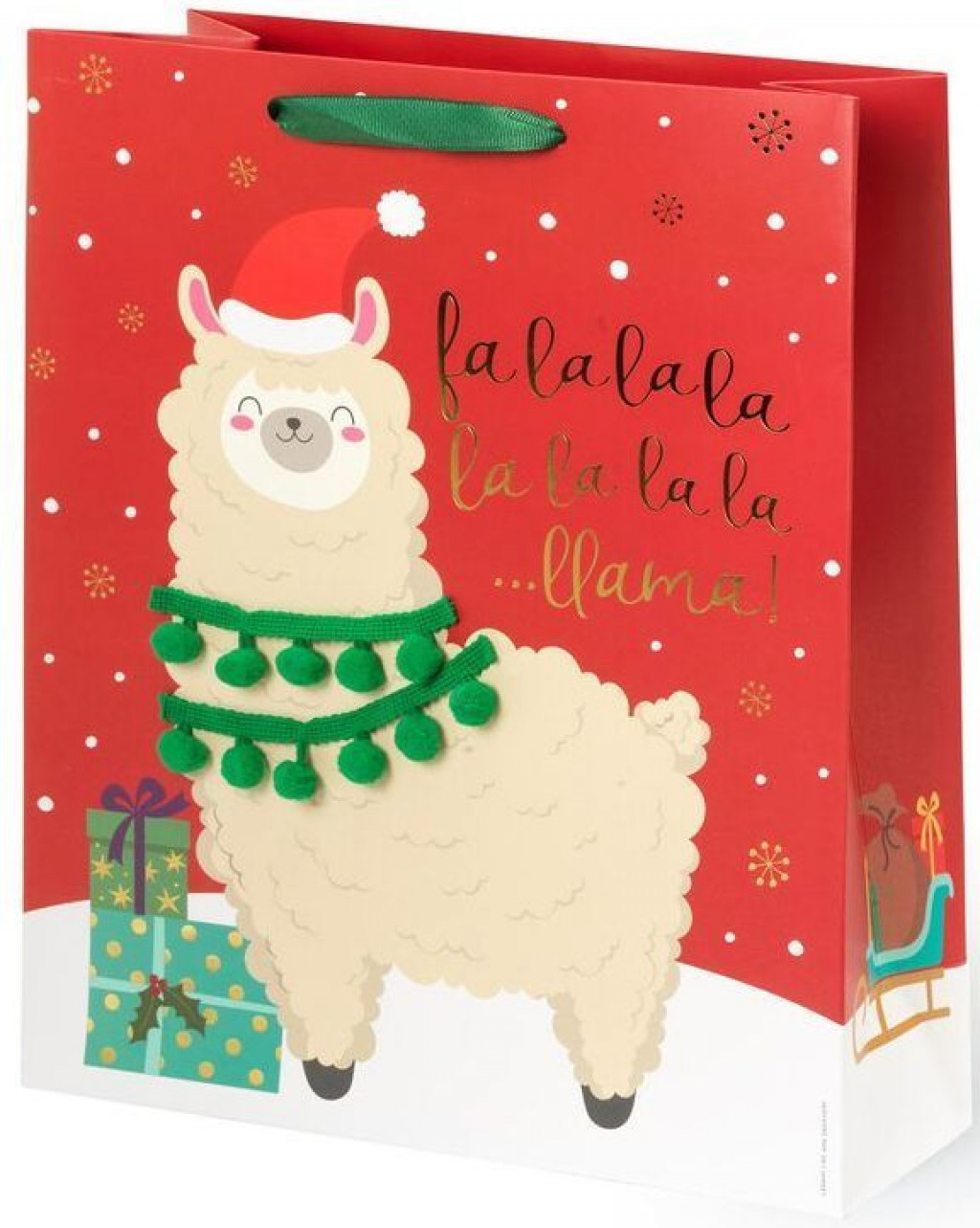 Legami Darčeková taška Legami Christmas Gift Bag - Large - Llama