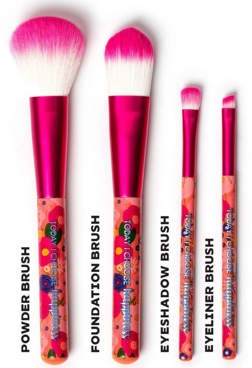 Legami Štetce na líčenie Legami Oh My Glow! - Set Of 4 Makeup Brushes - Flowers