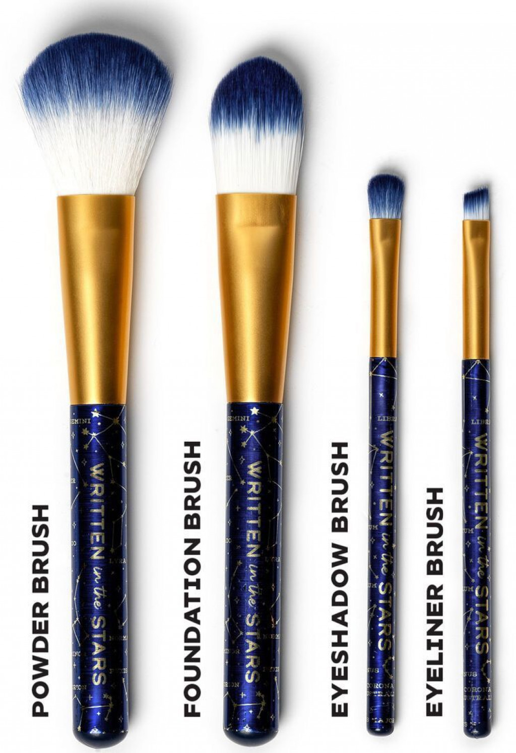 Legami Štetce na líčenie Legami Oh My Glow! - Set Of 4 Makeup Brushes - Stars