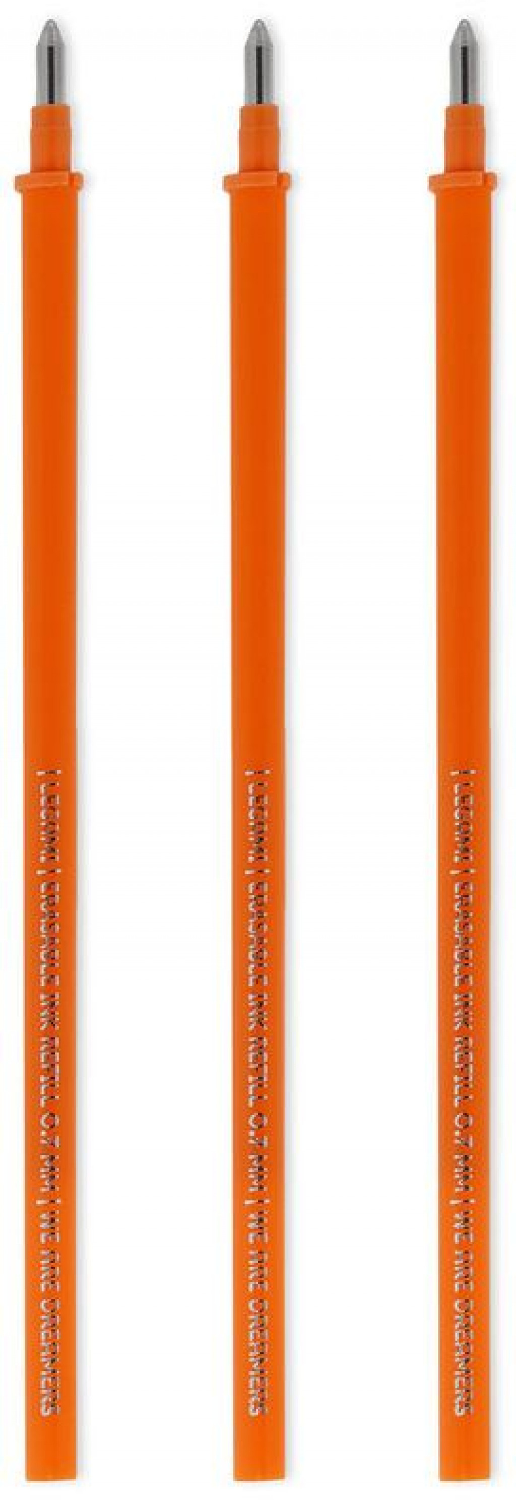 Legami Set náplní do gumovateľných pier Legami Refill Erasable Pen - Orange - Pack 3 Pcs