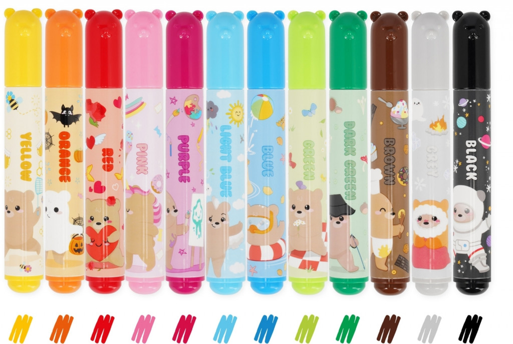 Legami Set fixiek Legami Set Of 12 Markers - Teddy Friends