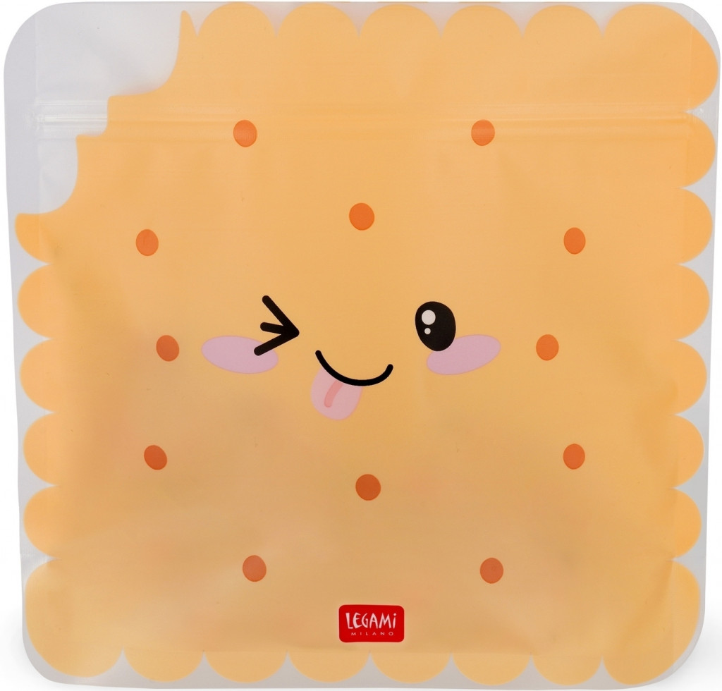 Legami Znovupoužiteľné vrecká na potraviny Legami Snack Bags - Set Of 3 Reusable Food Pouches - Cookie