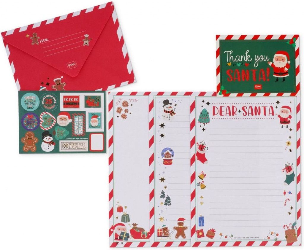 Legami List pre Santu set Legami Dear Santa… - Santa Claus Letter Kit
