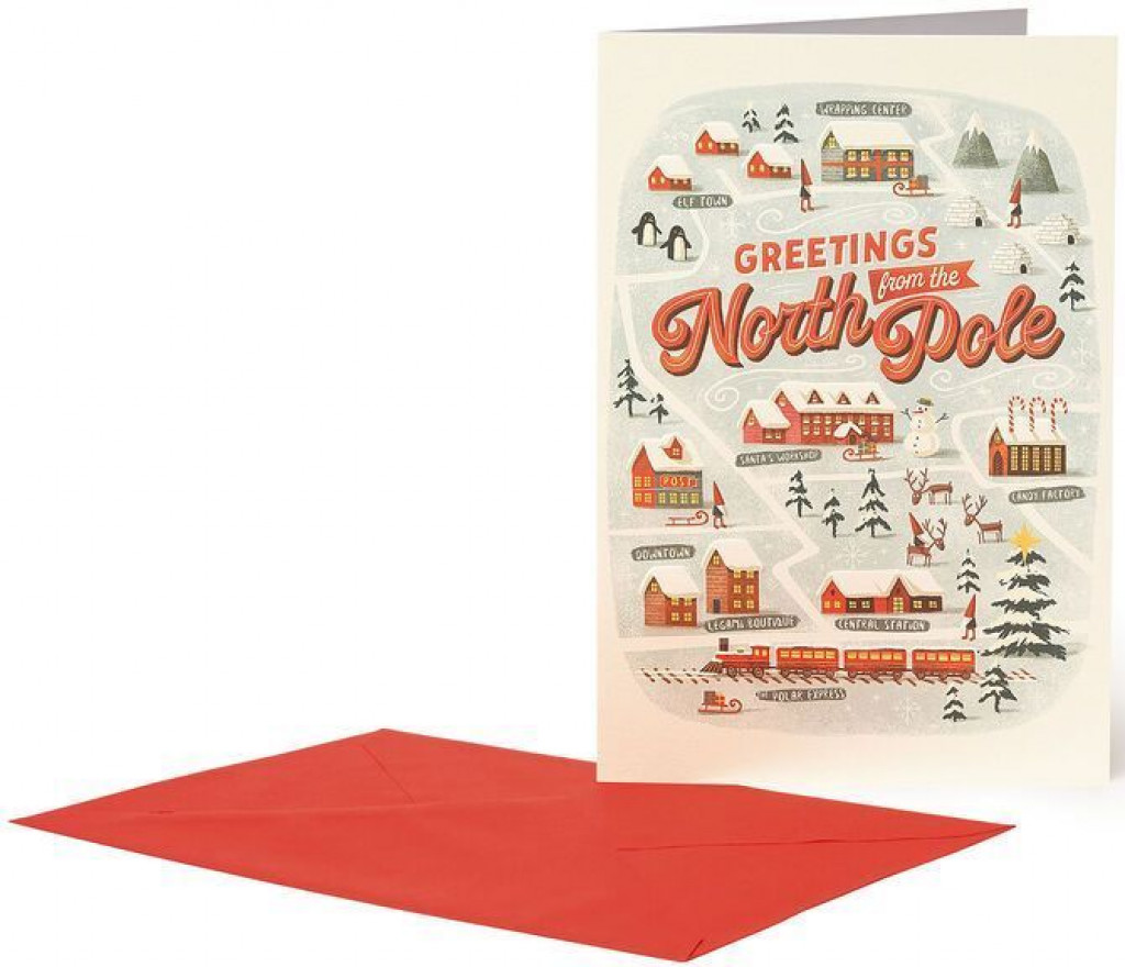 Legami Vánoční přání Legami  Christmas Greeting Cards - 11,5X17 - North Pole