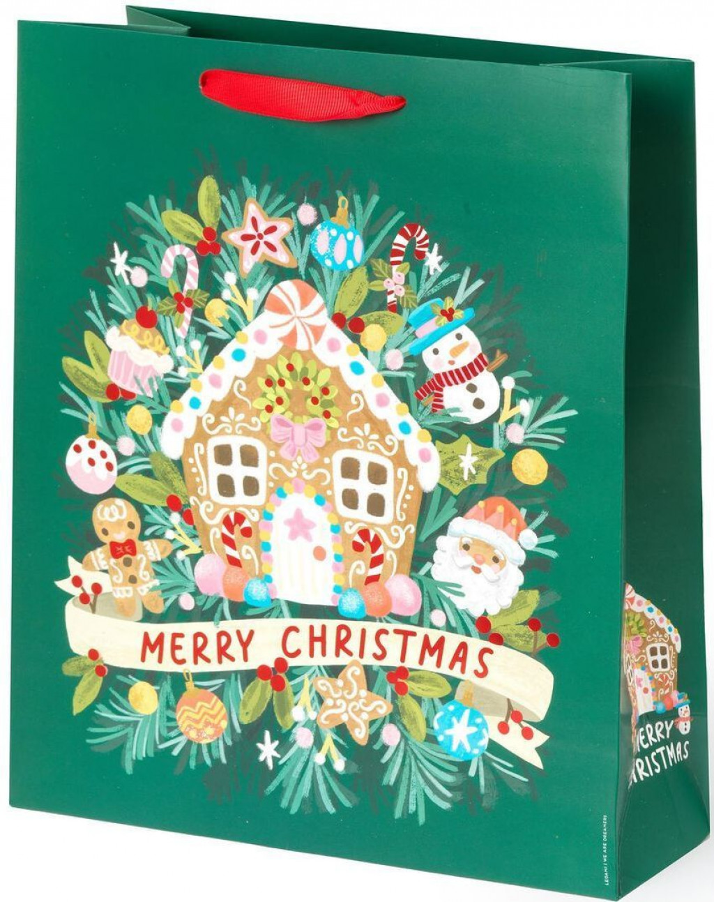 Legami Dárková taška Legami Christmas Gift Bag - Large - Gingerbread House