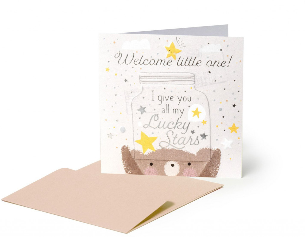 Legami Prianiečko Legami Small Greeting Card - New Baby Born