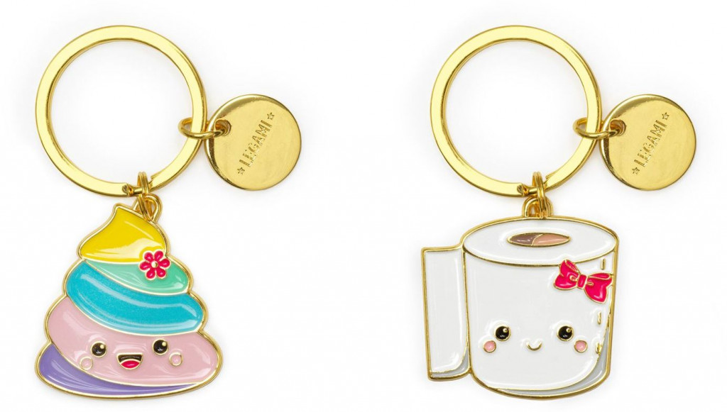 Legami Kľúčenka Legami Set Of 2 Enamel Key Rings - What A Key Ring! - Poo