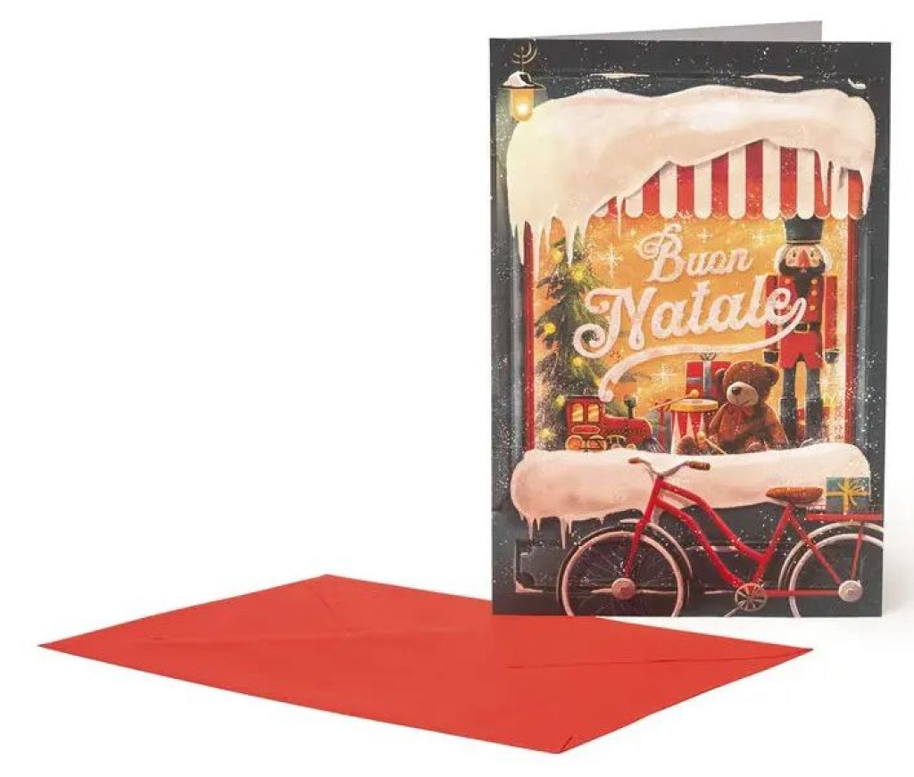 Legami Vianočné prianie Legami Christmas Greeting Cards 11,5 x 17 - Xmas Window