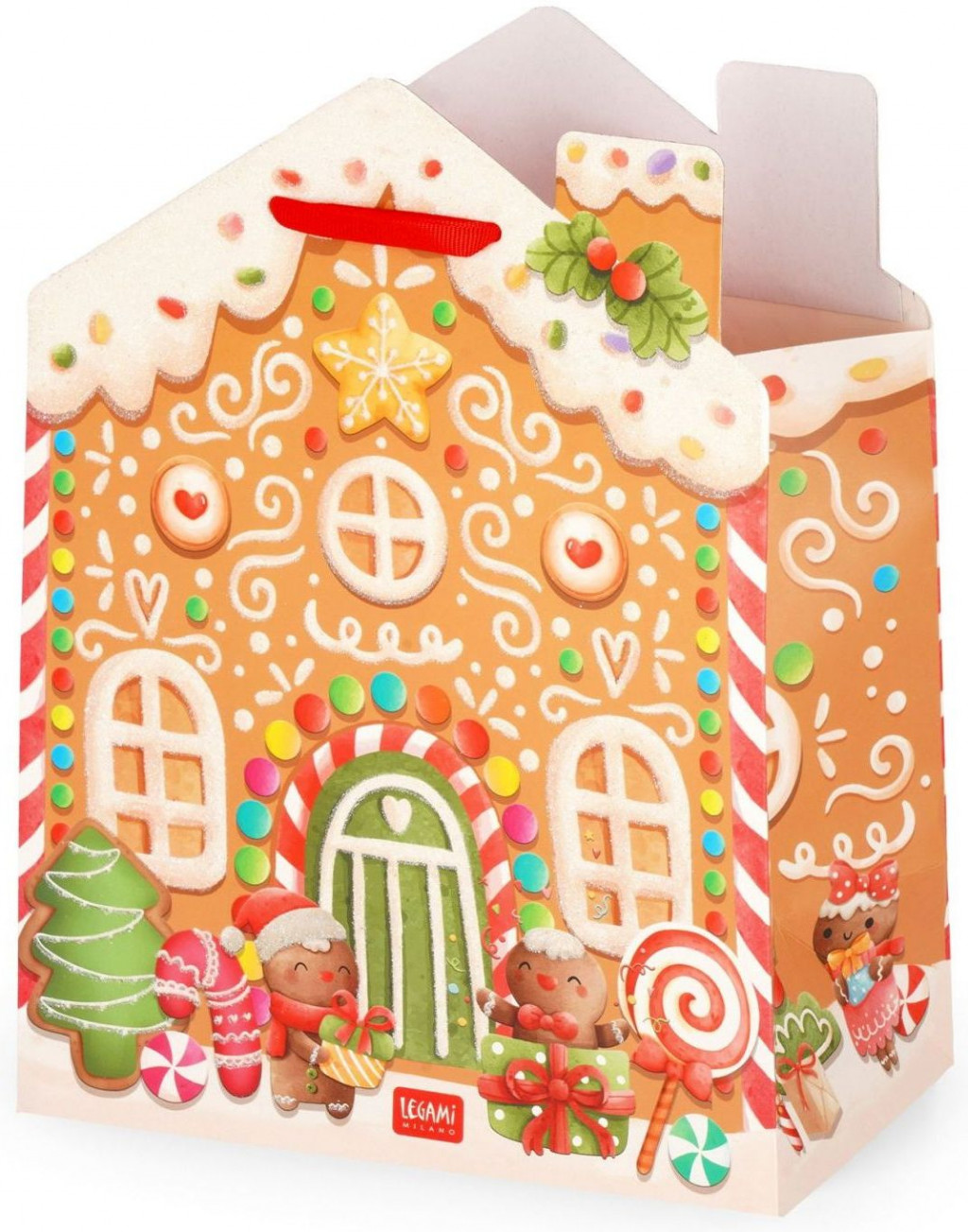 Legami Darčeková taška Legami Gift Bag - Medium - Gingerbread House