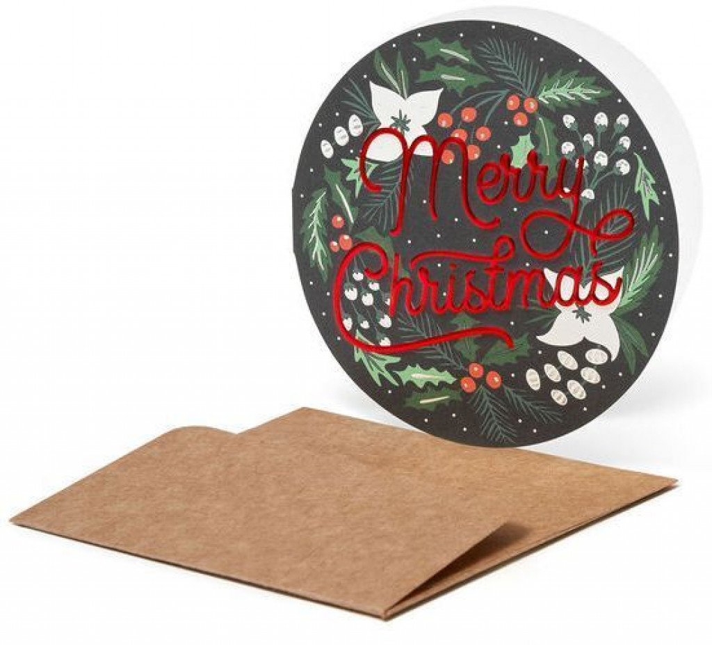 Legami Vánoční přání Legami Christmas Greeting Cards - 7X7 - Garland