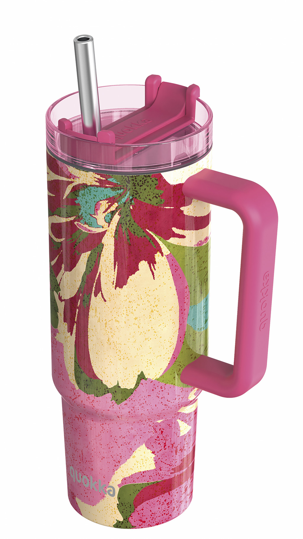 Quokka Nerezový termohrnček so slamkou Stream Pink Flambe 950 ml