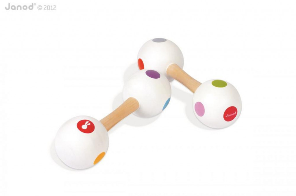 Janod Drevené rumbagule pre deti Confetti Maracas 1 ks od 1 roka