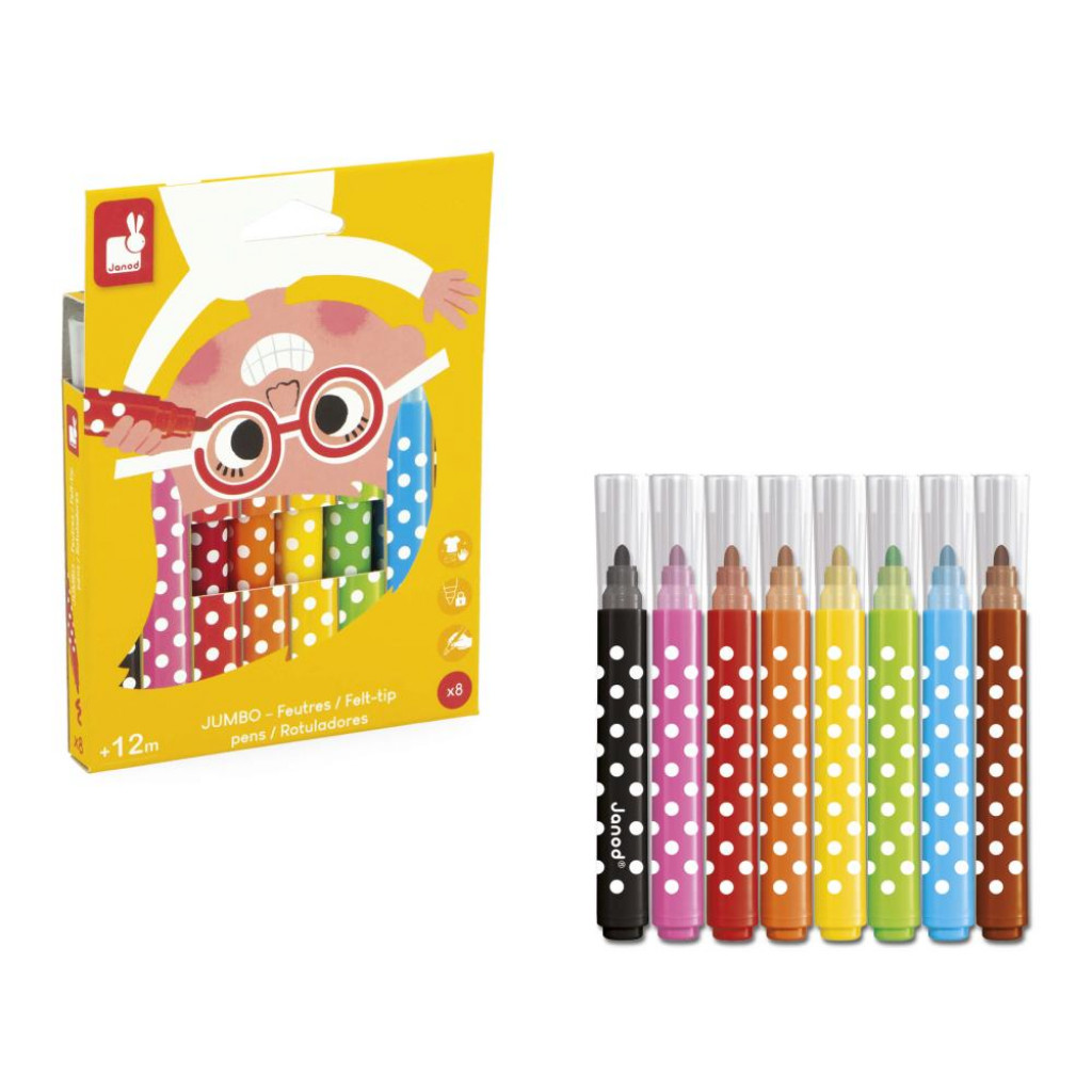 Janod Colorino Moje prvé fixky 6 farieb od 1 roka