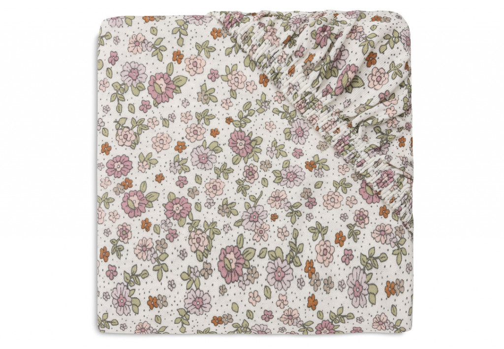 Jollein Napínacia plachta 40/50 x 80/90 cm Retro Flowers