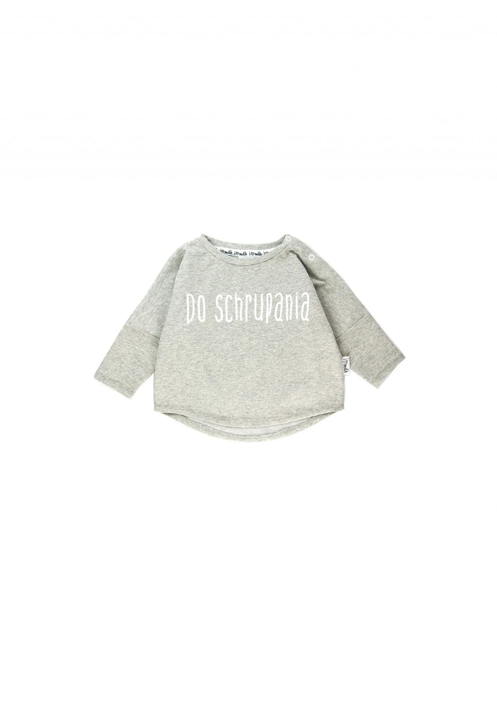I love milk Melange grey kids sweatshirt "do schrupania"