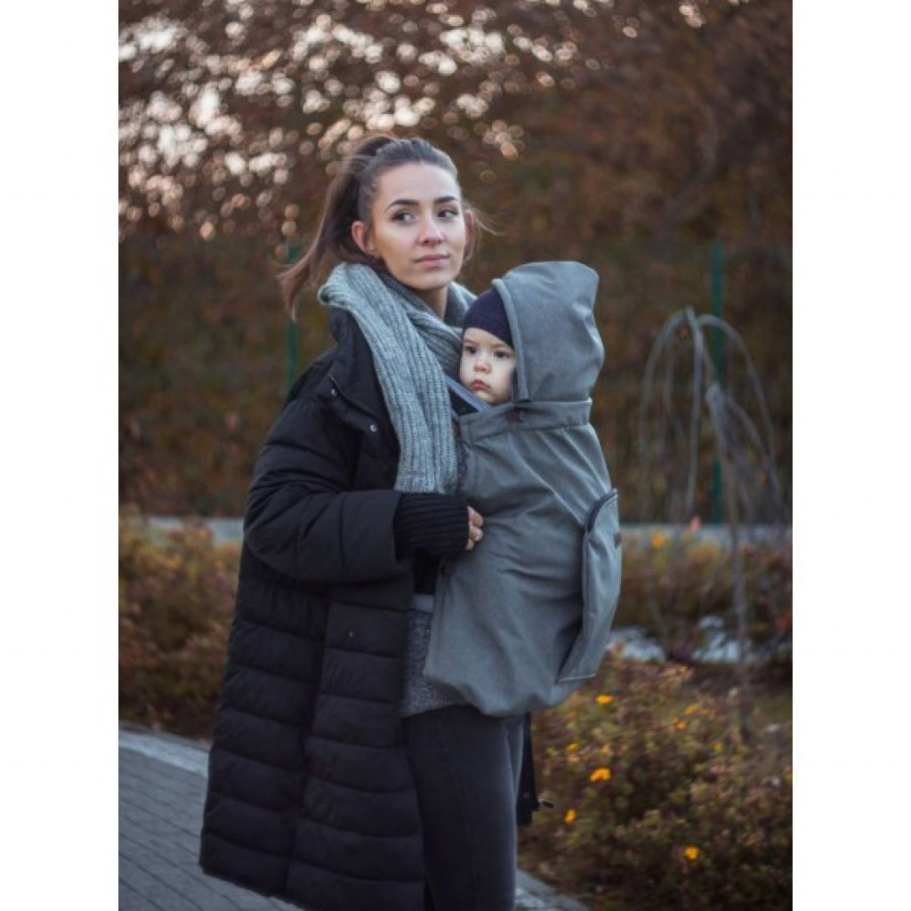 Kinder Hop Zatepľovacie vrecko na nosítko Softshell Grey šedá