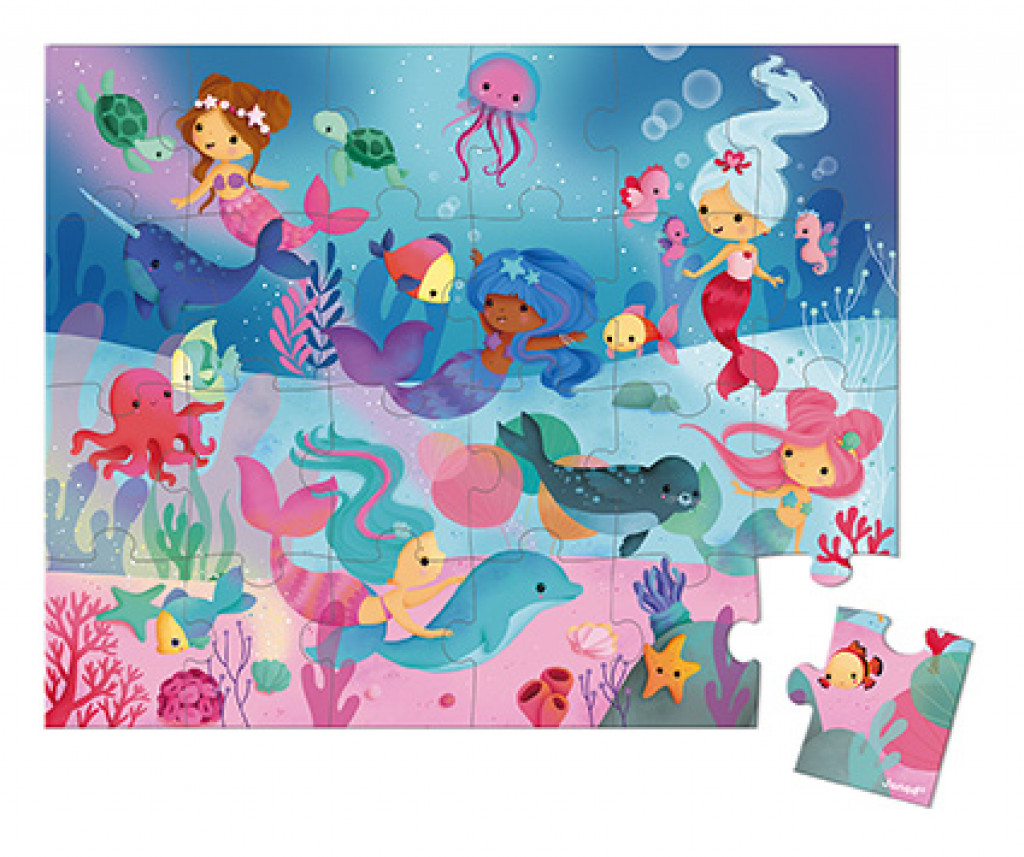 Janod Puzzle Morské víly v kufríku 24 ks 