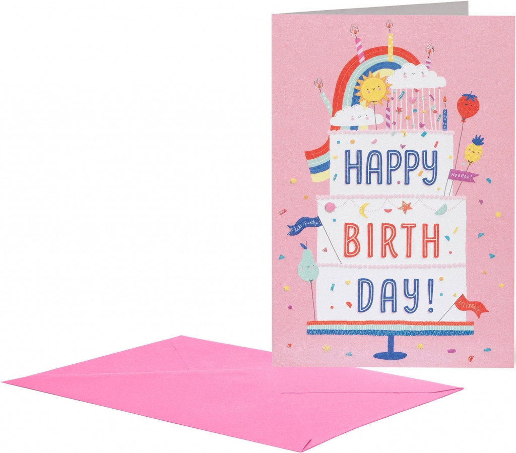 Legami Prianiečko Legami Greeting Card - Rainbow Cake
