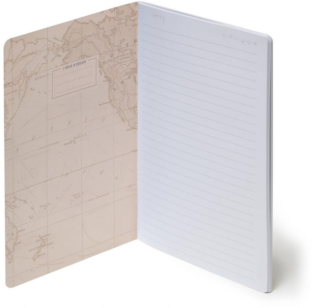 Legami Zápisník Legami Quaderno Medium - Lined - Travel