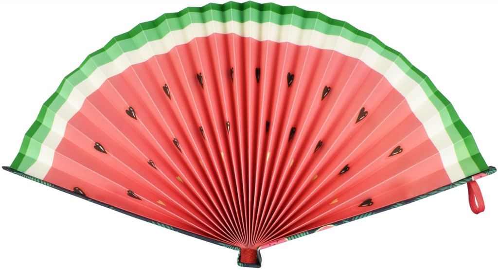 Legami Papierový vejár Legami Fiesta And Siesta - Folding Paper Fan - Watermelon