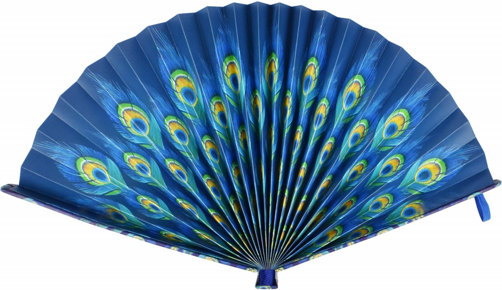 Legami Papierový vejár Legami Fiesta And Siesta - Folding Paper Fan - Peacock