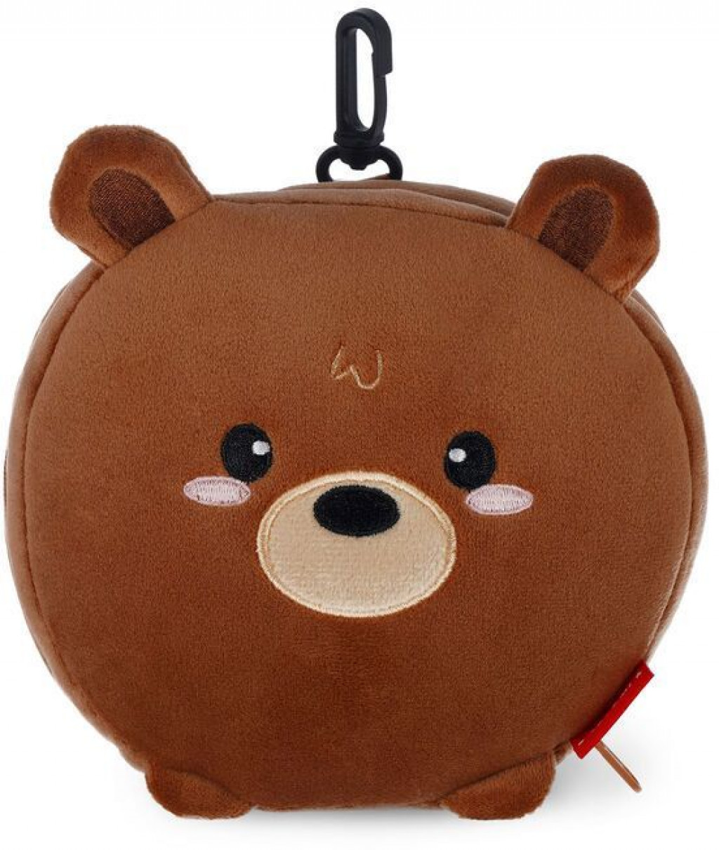 Legami Cestovný vankúšik s maskou na spanie Legami Travel Pillow With Sleep Mask - My Travel Buddy - Teddy Bear