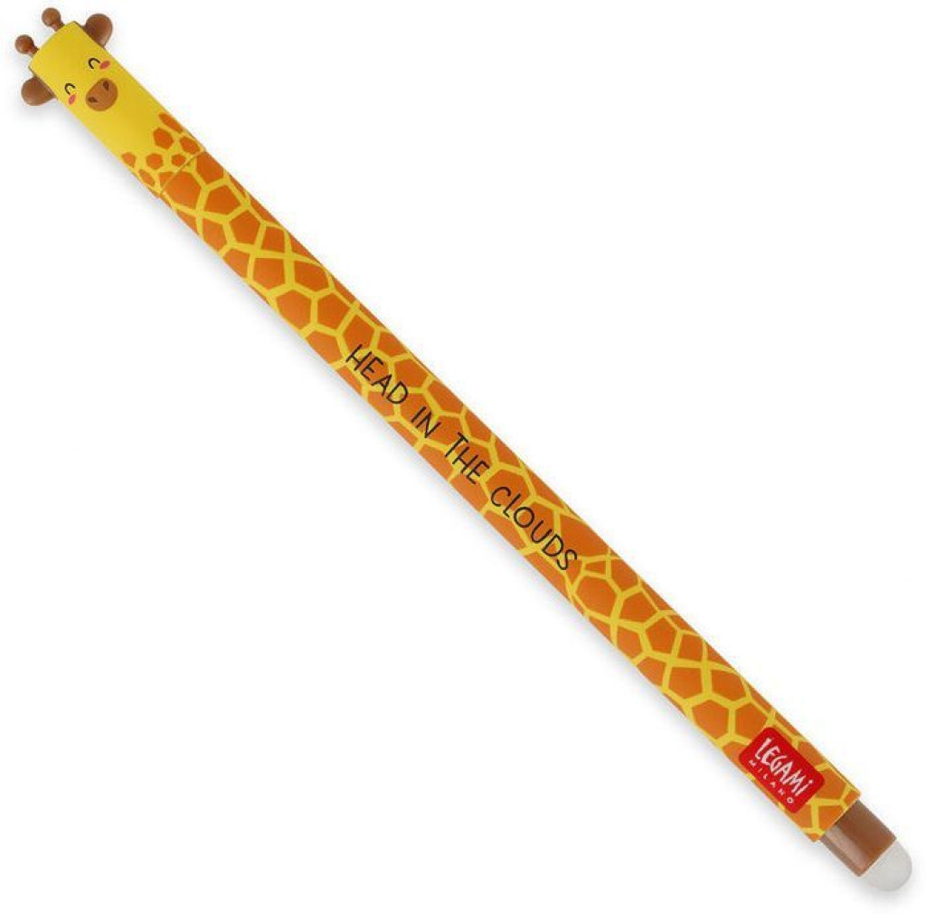 Legami Gumovacie pero Legami Erasable Gel Pen - Erasable Pen - Giraffe - Black Ink