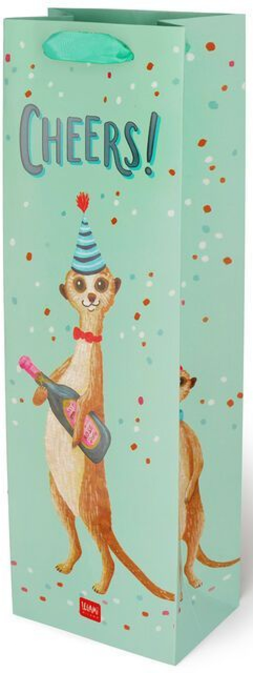 Legami Darčeková taška na víno Legami Gift Bag - Bottle - Meerkat