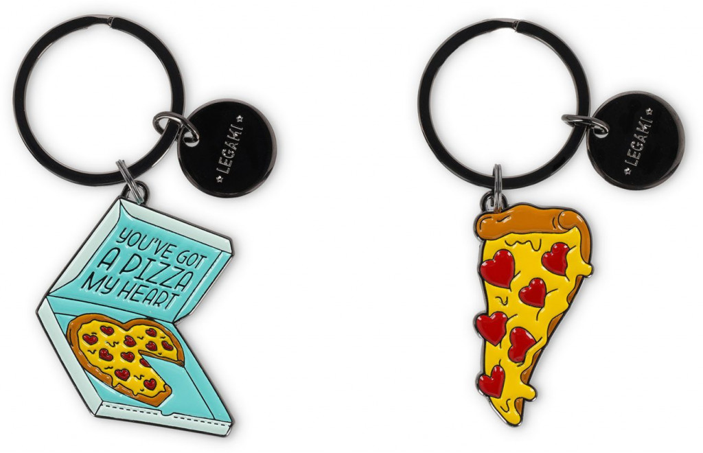 Legami Kľúčenka Legami Set Of 2 Enamel Key Rings - What A Key Ring! - Pizza