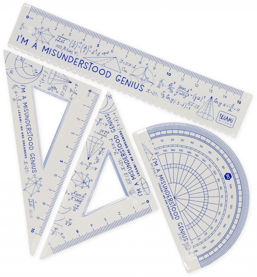 Legami Set pravítok Legami Geometry Set - You Rule! - Genius
