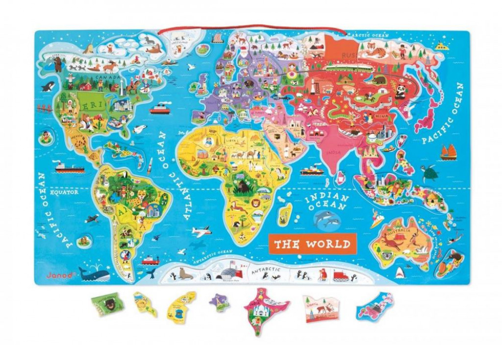 Janod Magnetická mapa sveta EN verzia