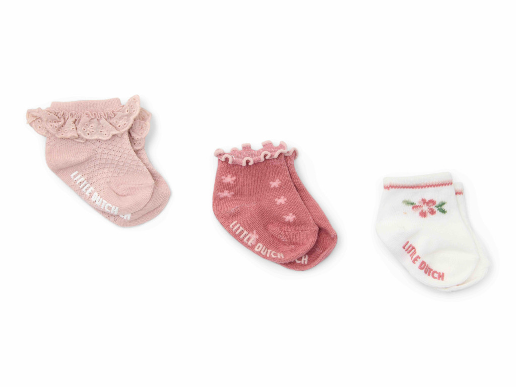 Little Dutch Ponožky Multicolor 3 ks Fairy Garden vel. 62/74