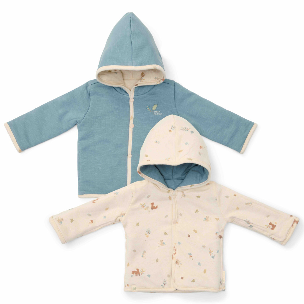 Little Dutch Kabátek oboustranný Stone Blue vel. 74