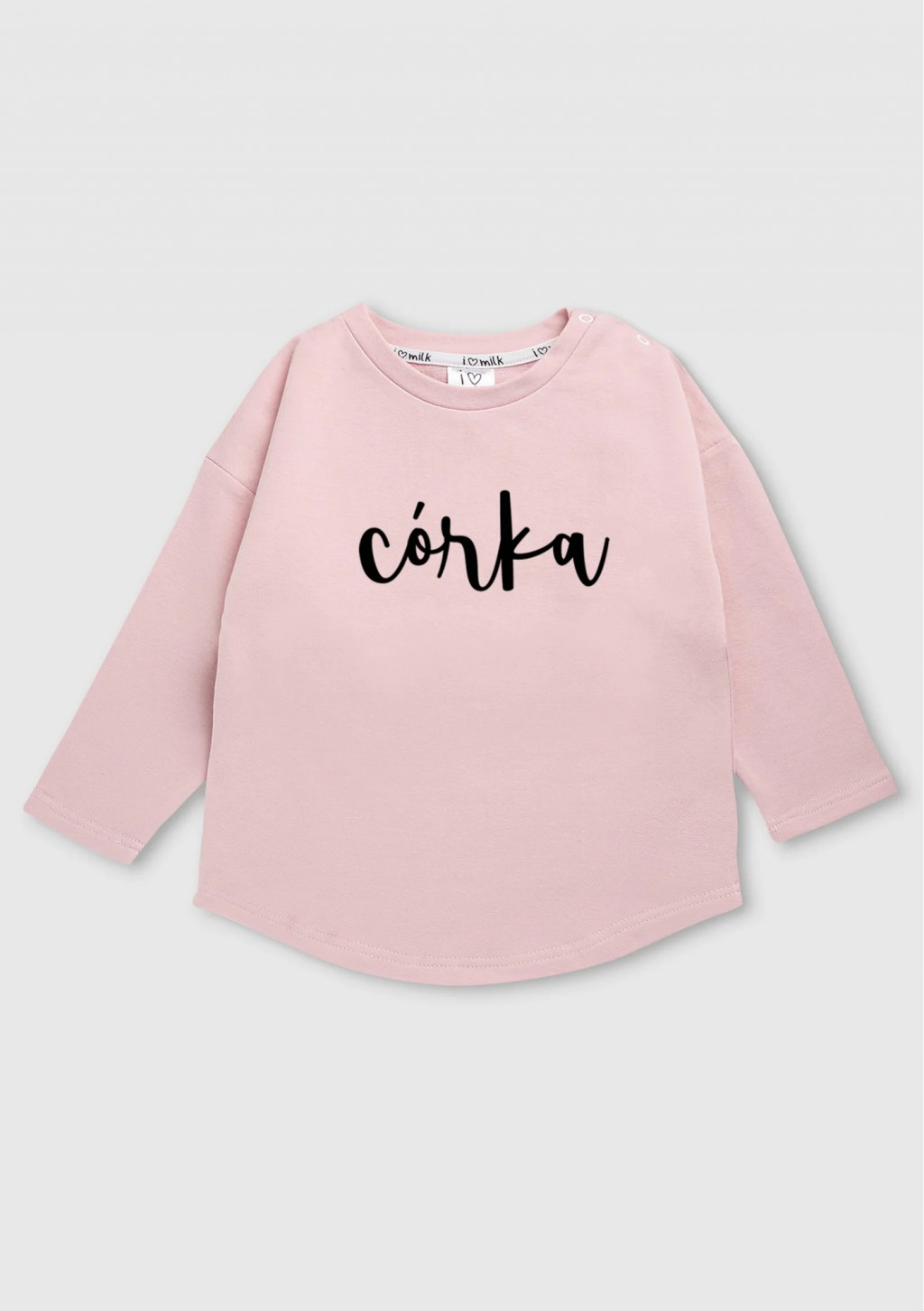 I love milk Powder pink kids sweatshirt "córka"