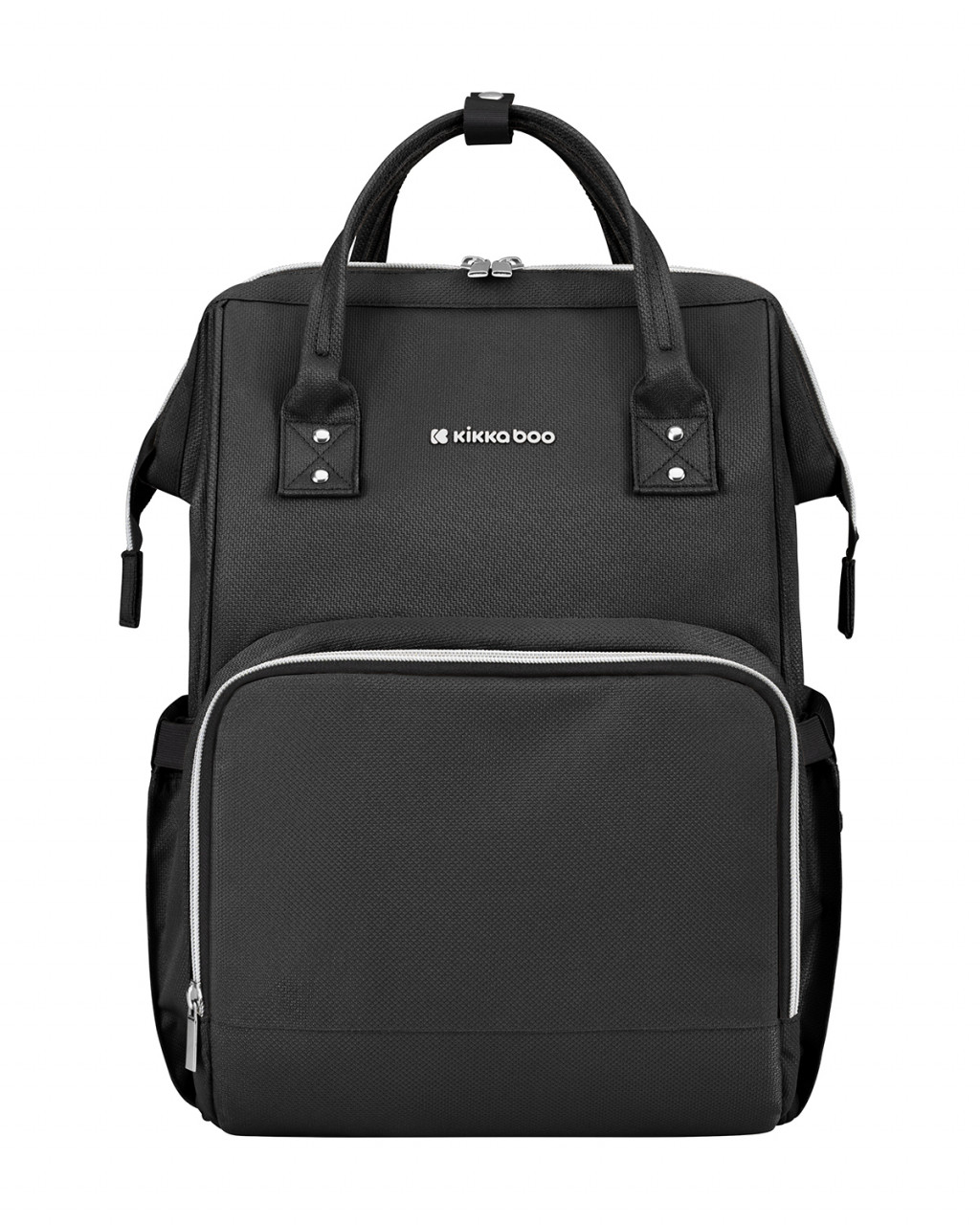KikkaBoo Prebaľovací batoh Siena Black & Silver