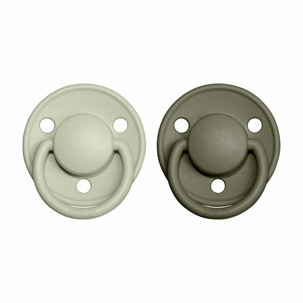 BIBS De Lux cumlíky z prírodného kaučuku 2ks - veľkosť 2 (Sage / Hunter Green)