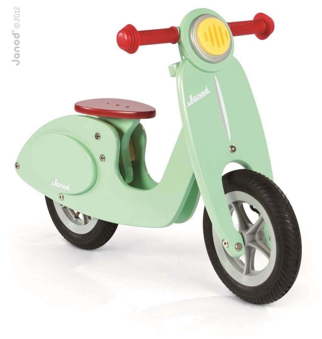 Janod Drevené odrážadlo Vespa mint