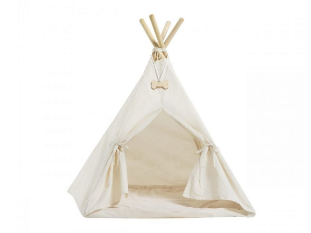 Elis design Domček pre zvieratá - teepee stan krémový