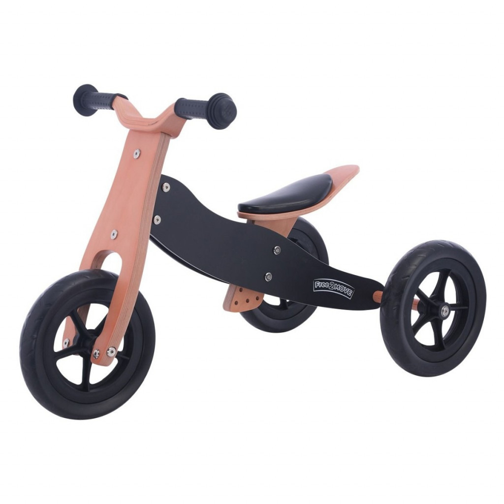 FREEON Free2Move Rider Plus Odrážadlo/trojkolka 2v1 Black