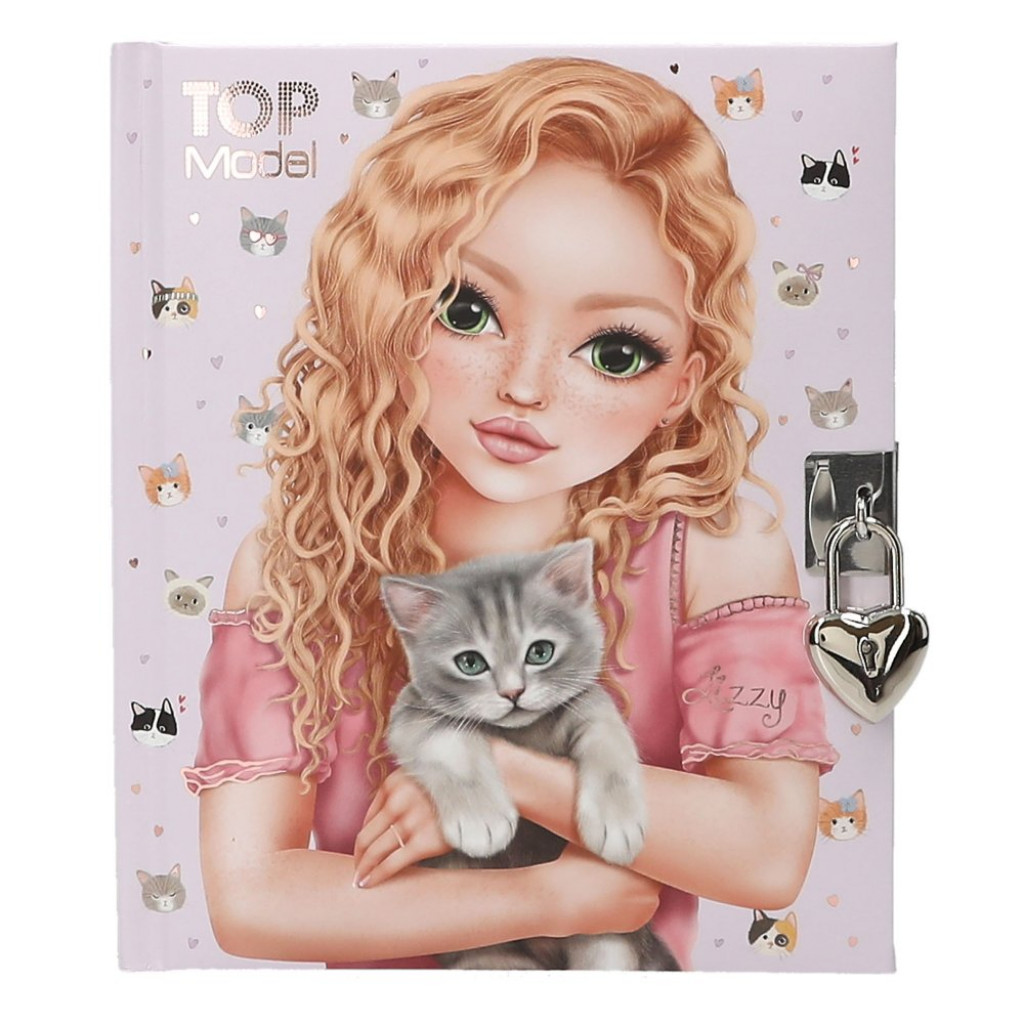 Top Model Denník so zámkom KITTY