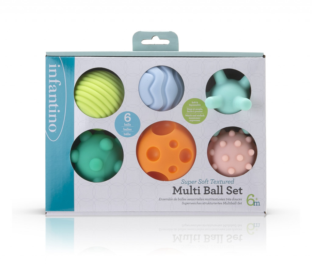 Infantino Loptičky s textúrami Super Soft 6 ks