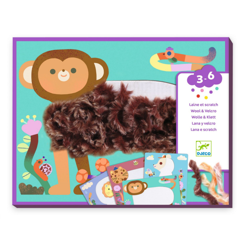 DJECO Fluffy friends: Tvorenie s vlnou a suchým zipsom