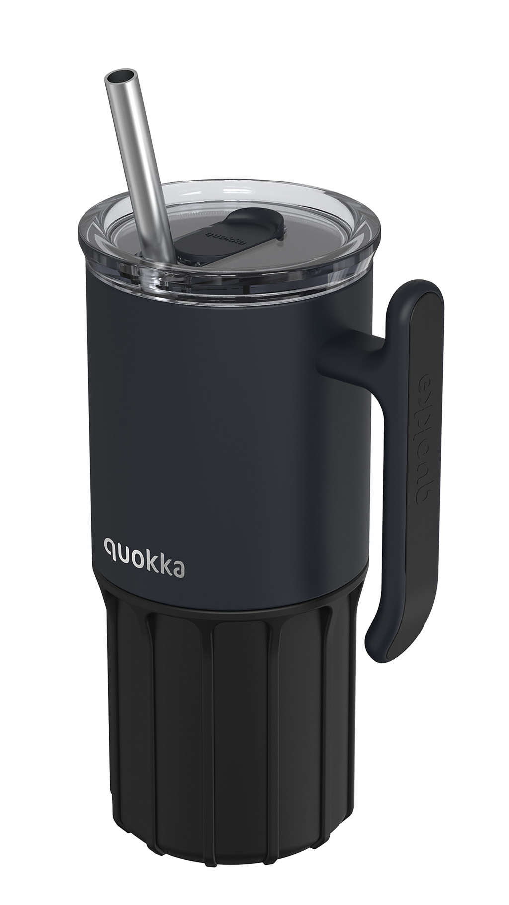 Quokka Nerezový termohrnček so slamkou Umi Black 720 ml