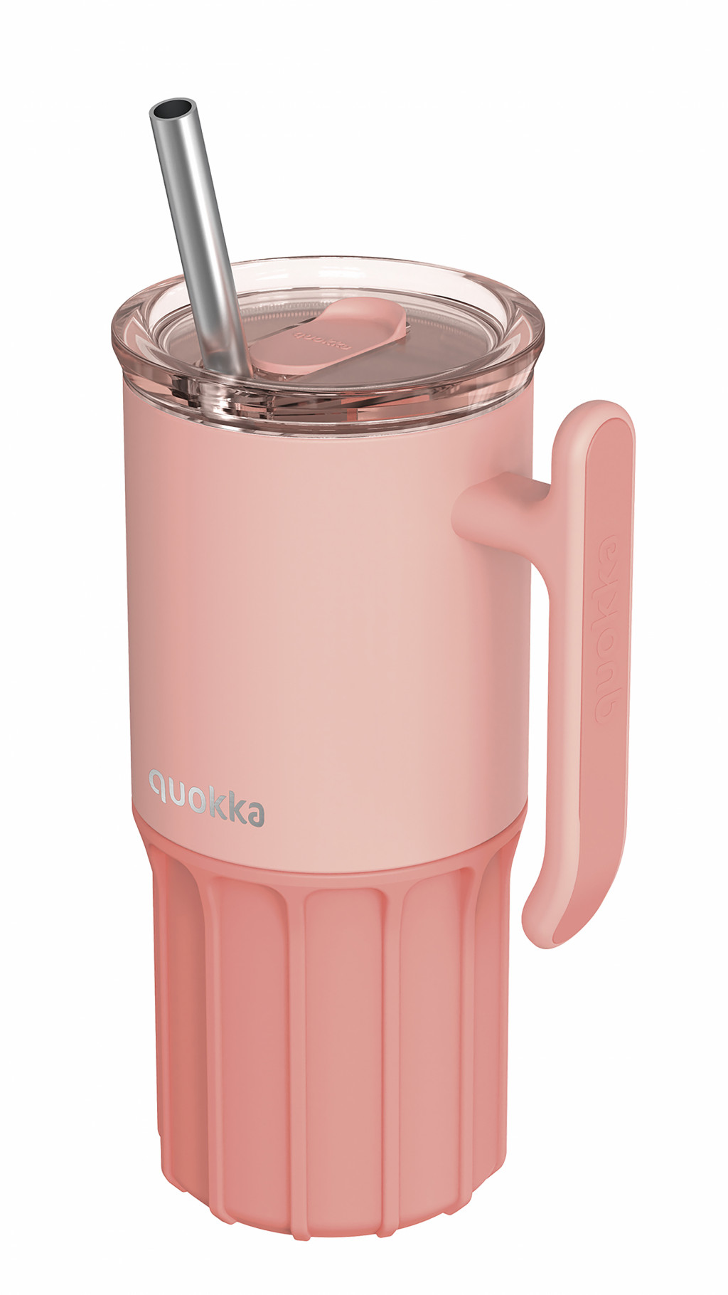 Quokka Nerezový termohrnček so slamkou Umi Peachy Pink 720 ml