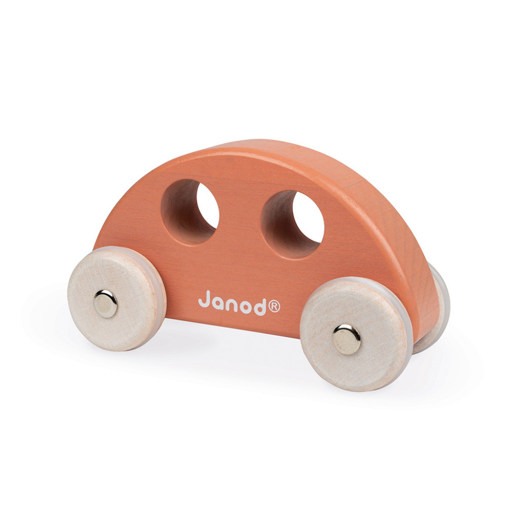 Janod Drevené auto retro chrobák hnedočervený  Cocoon